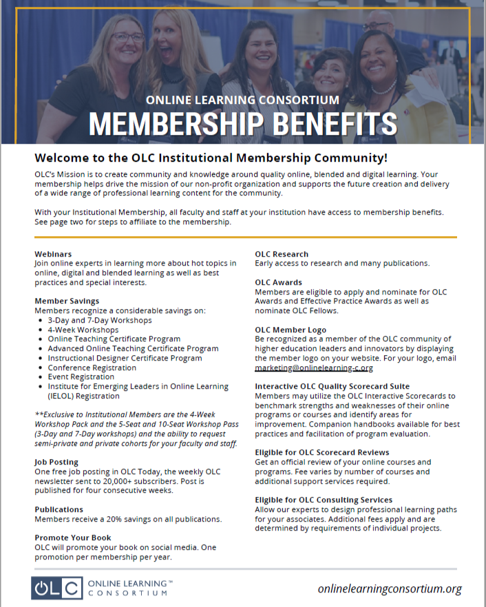 Page 1 of OLC Member Benefit Guide 23-24